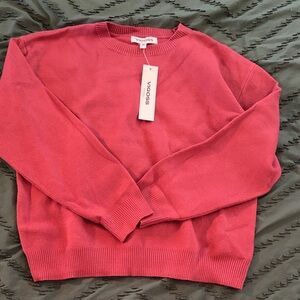 Vigoss Women's Rose Crew Neck Sweater